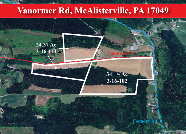 Public Real Estate Auction 58+/- Acres Juniata County (2) Parcels